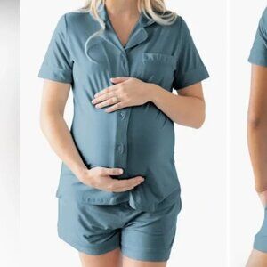 Kindred Bravely Clea Small Maternity Nursing Pajama Set Cypress Teal